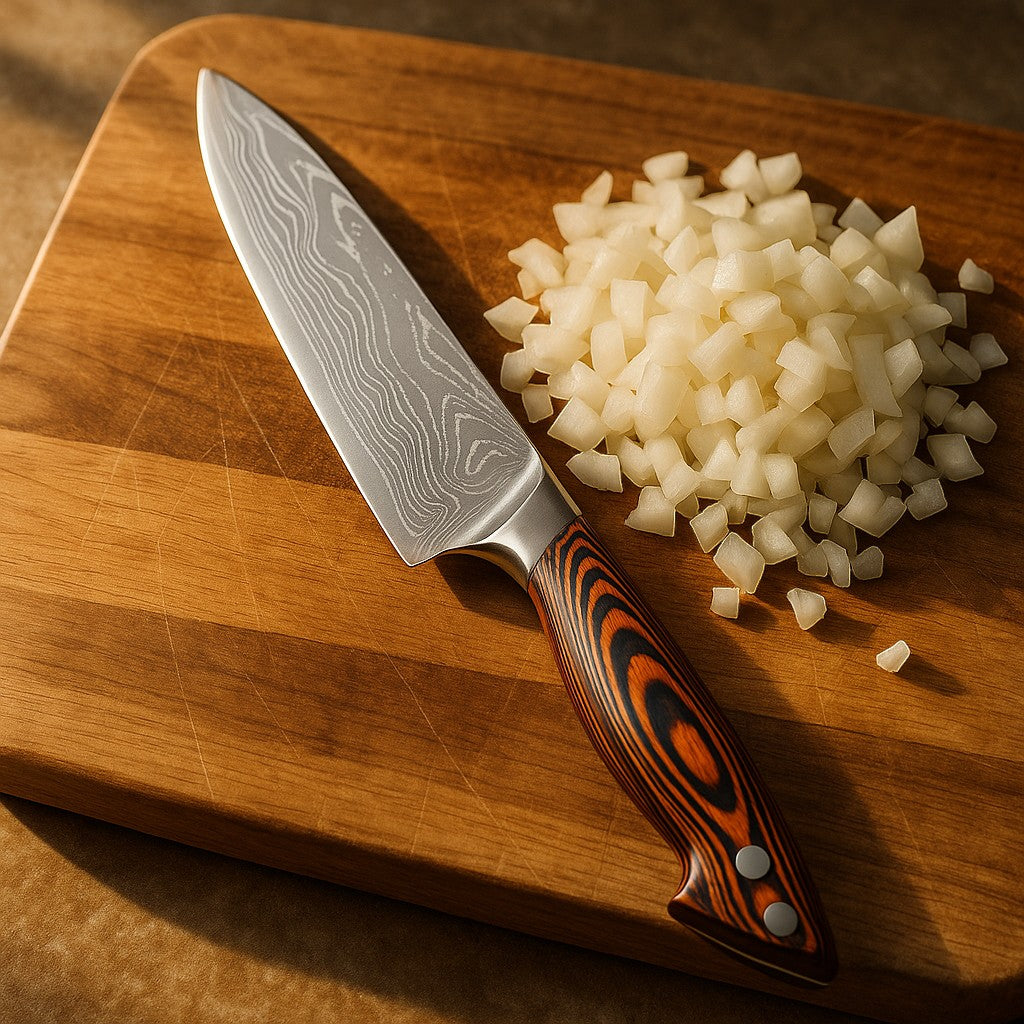 8-Inch Chef Knife Pakkawood Handle Stainless Boxed