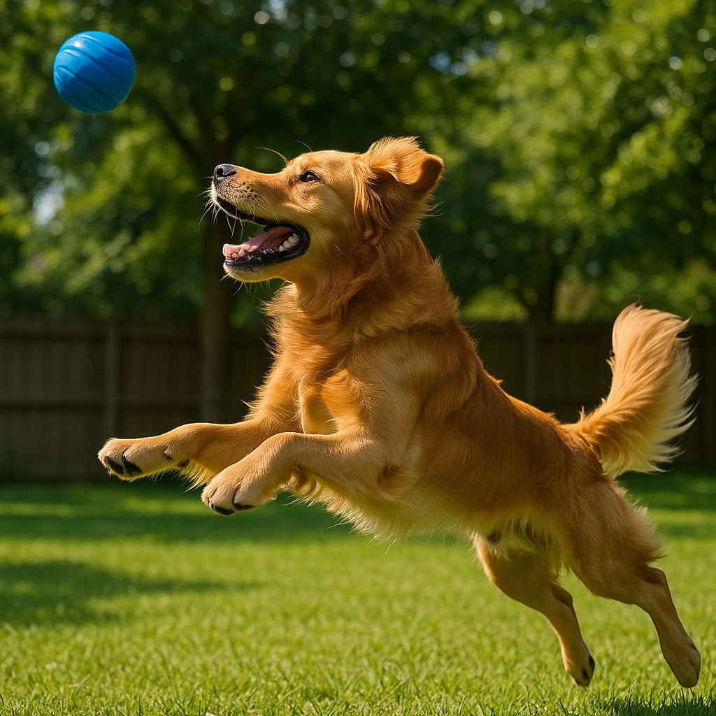 Xeuch Blue Dog Ball - lifestyle 1