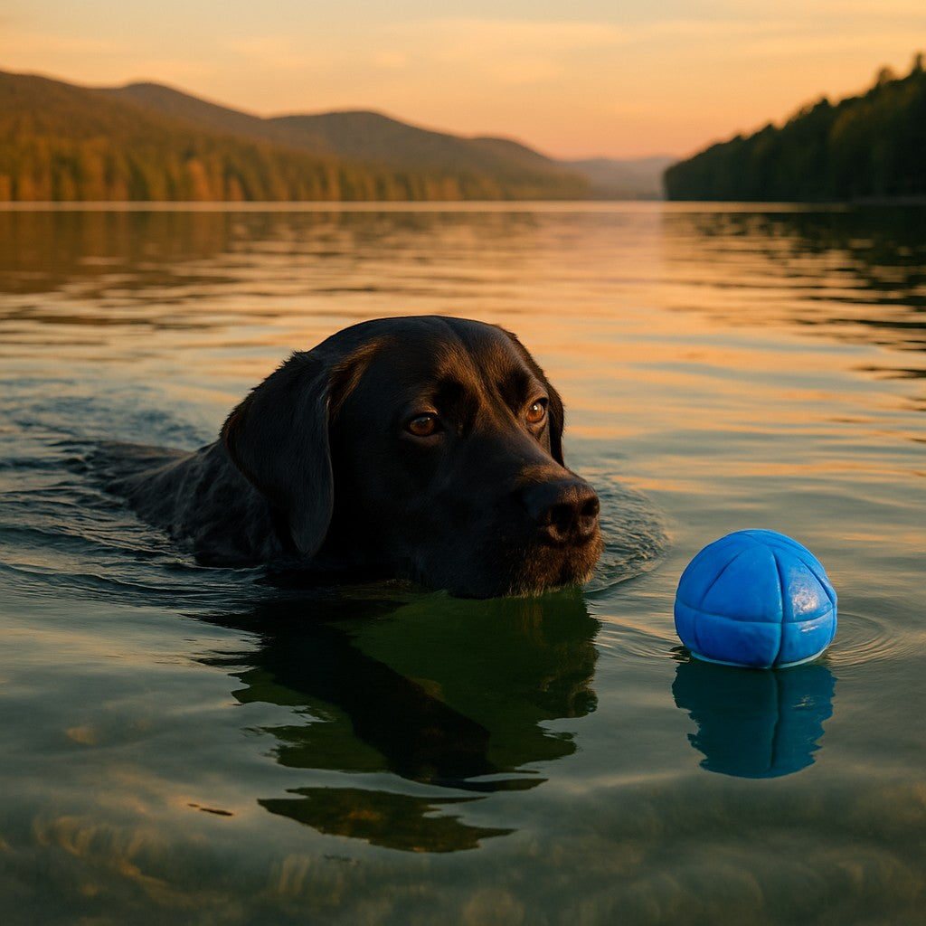 Xeuch Blue Dog Ball - lifestyle 3