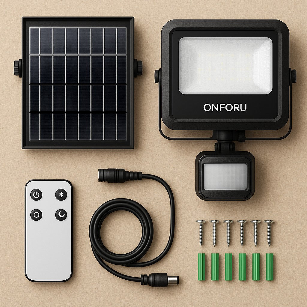 Onforu Solar Flood Light Outdoor Remote Waterproof