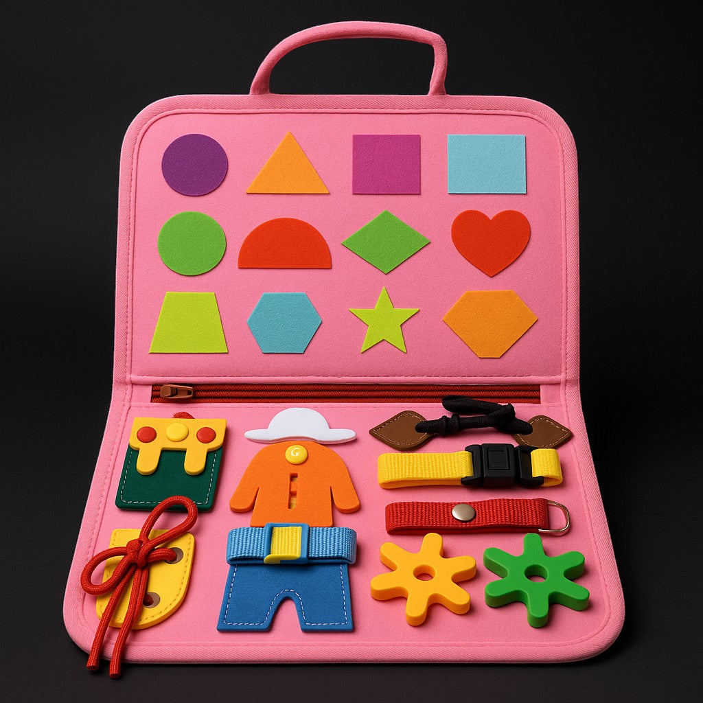 Toddler Busy Board Sensory Montessori Felt Farm Set