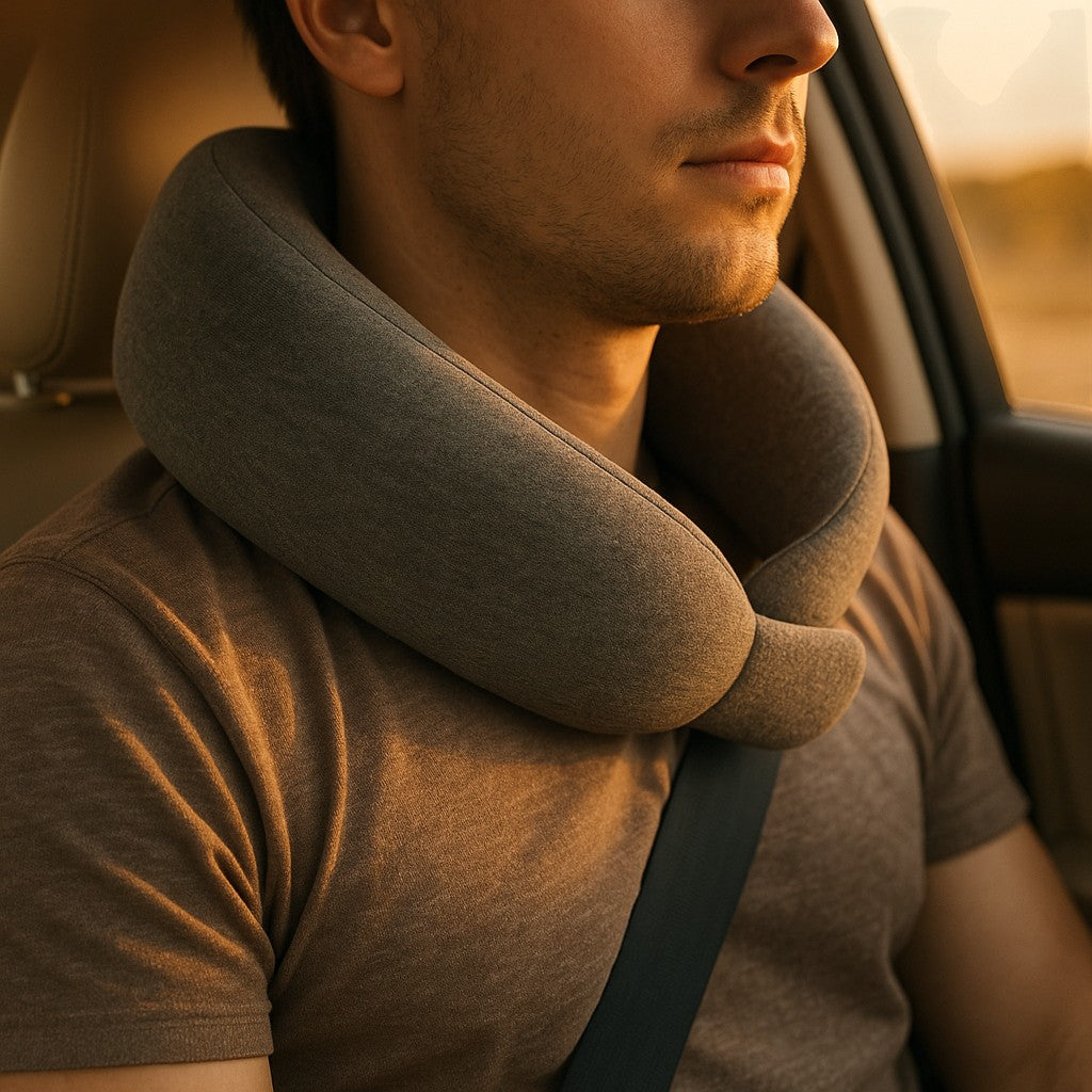 Travel Swan Pillow Memory Foam Neck Support Curved