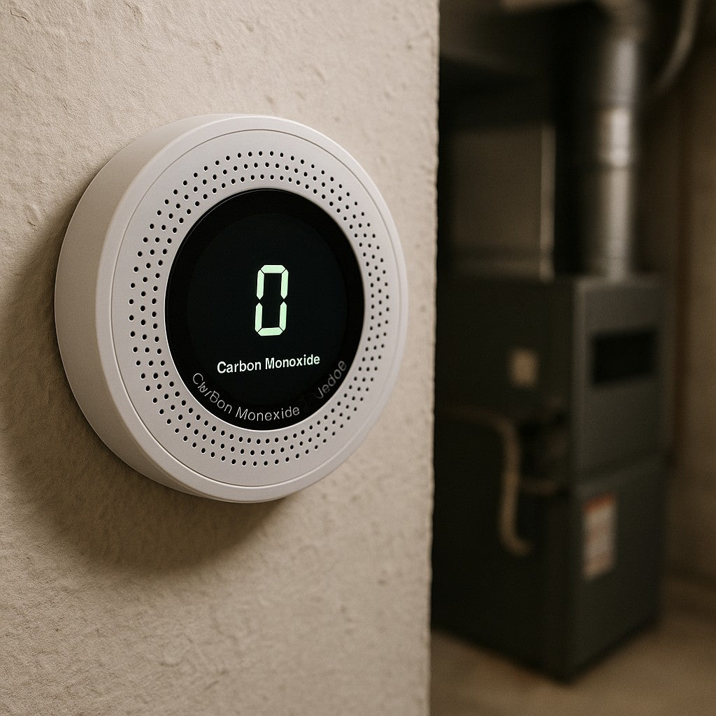 Carbon Monoxide and Explosive Gas Detector Round LCD