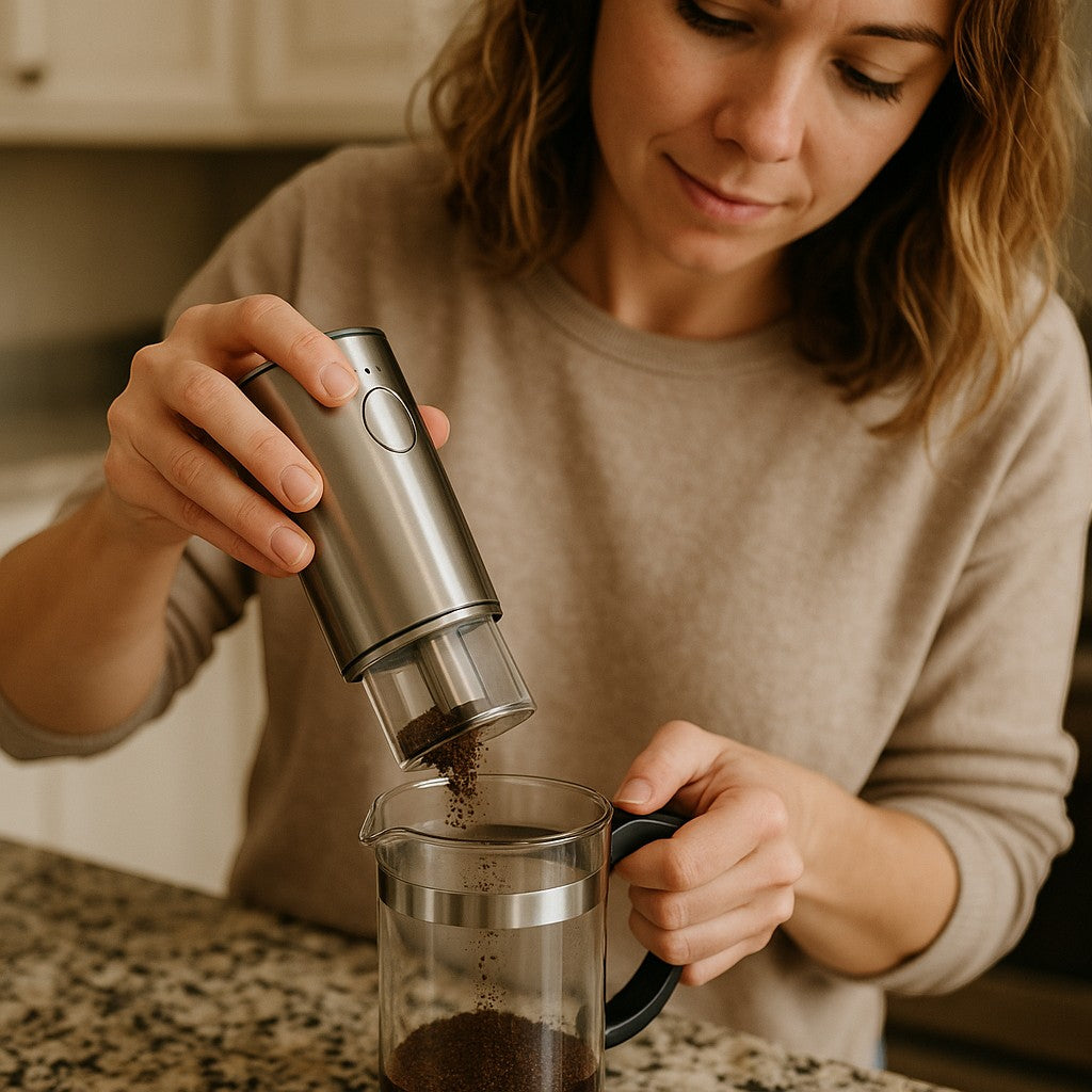 Electric Coffee Spice Grinder Stainless Push Button