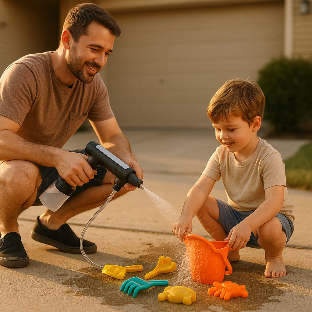 Portable Cordless Pressure Washer Kit Orange Trigger