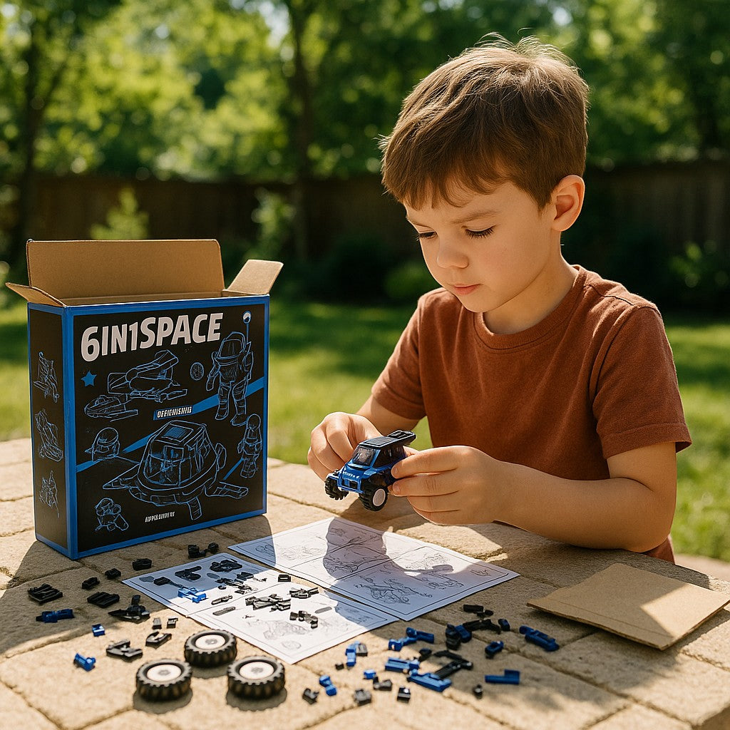 6 in 1 Solar Rechargeable Space Fleet Building Toy