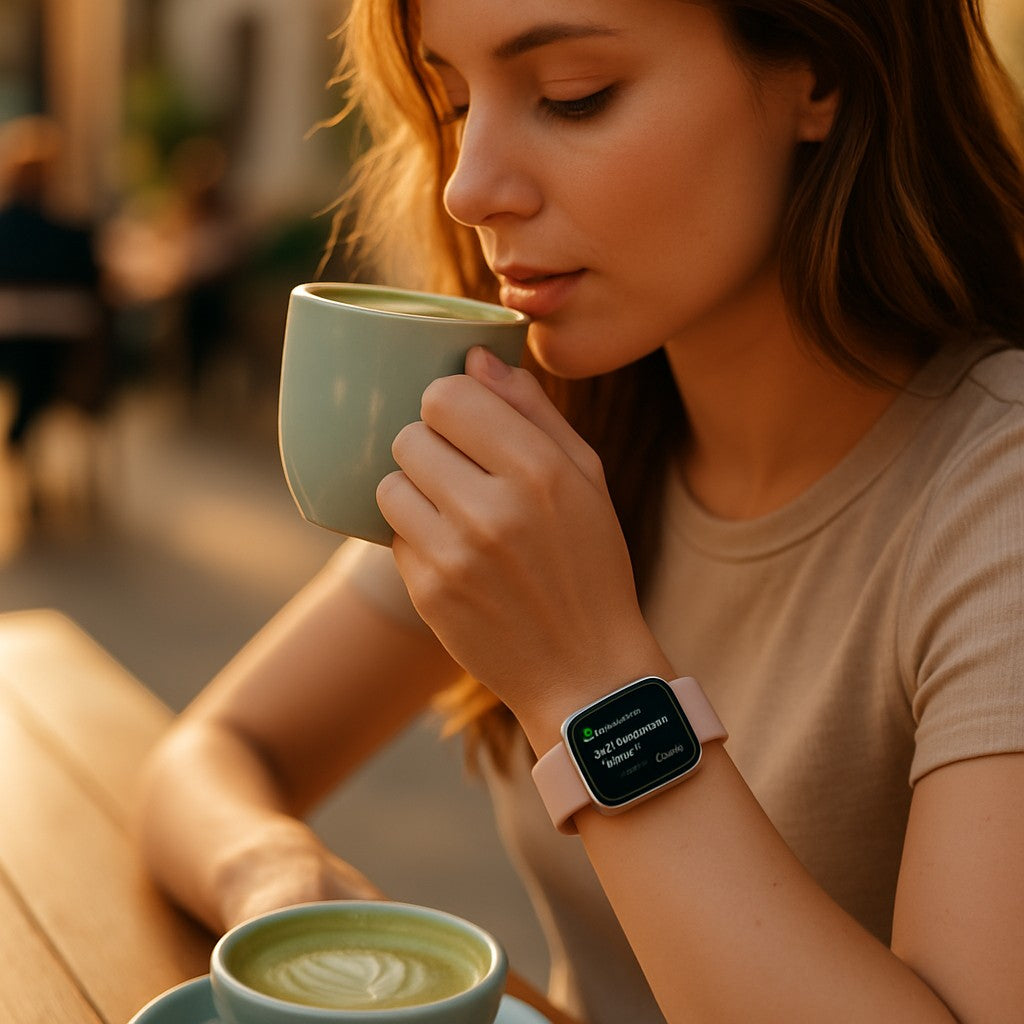 Pink smartwatch lifestyle 3