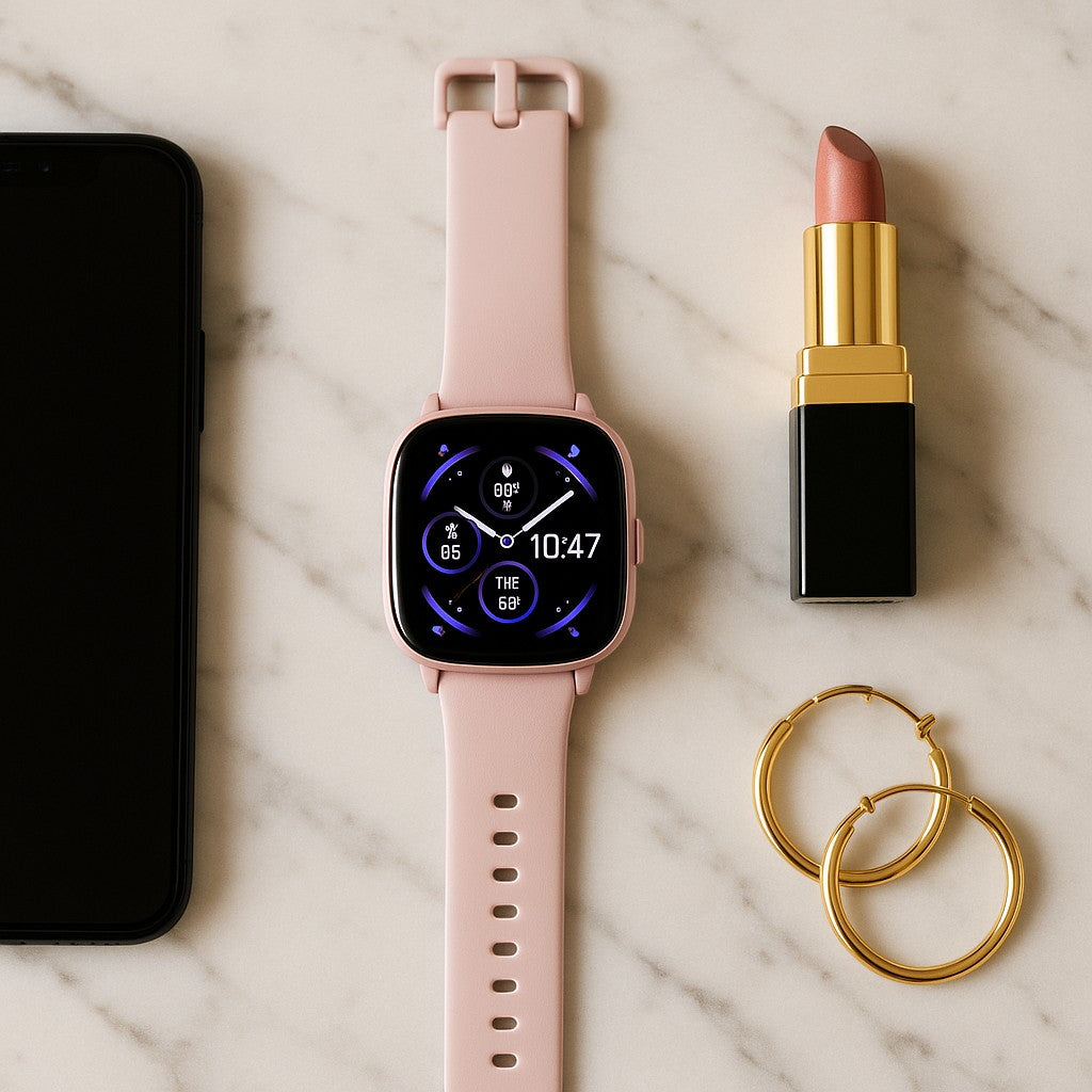 Pink smartwatch lifestyle 4