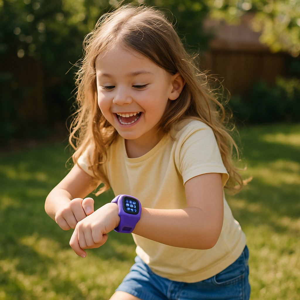 Kids purple smartwatch lifestyle 1