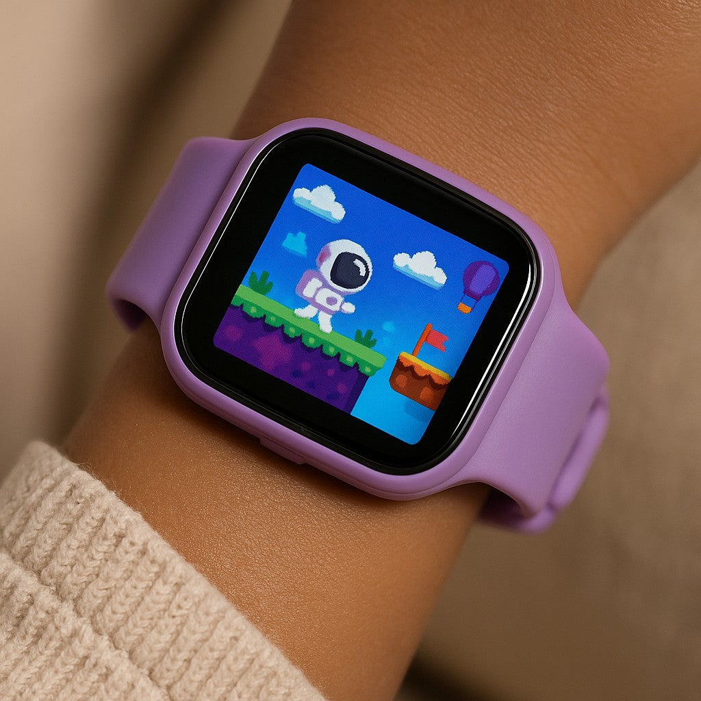 Kids purple smartwatch lifestyle 2