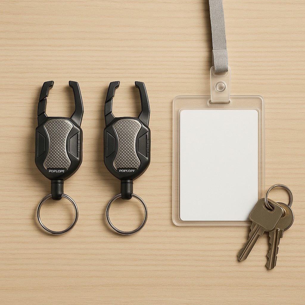 POPLOPP Retractable Keychain Claw Clasp 2-Pack