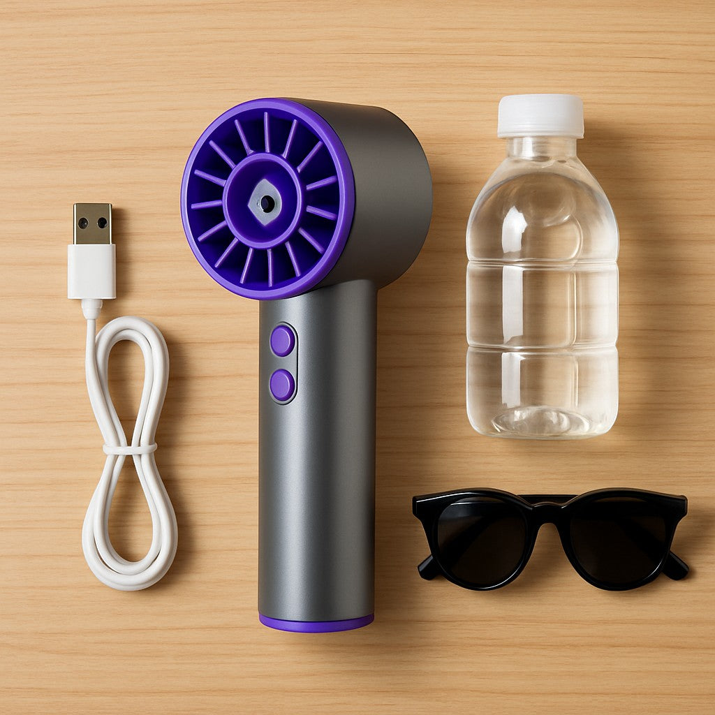Handheld Misting Fan 2000mAh Portable Rechargeable