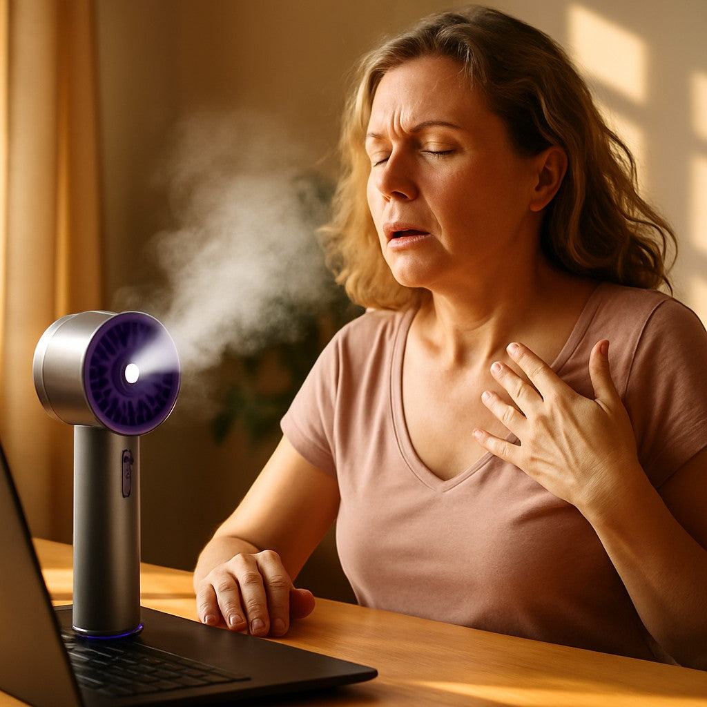 Handheld Misting Fan 2000mAh Portable Rechargeable