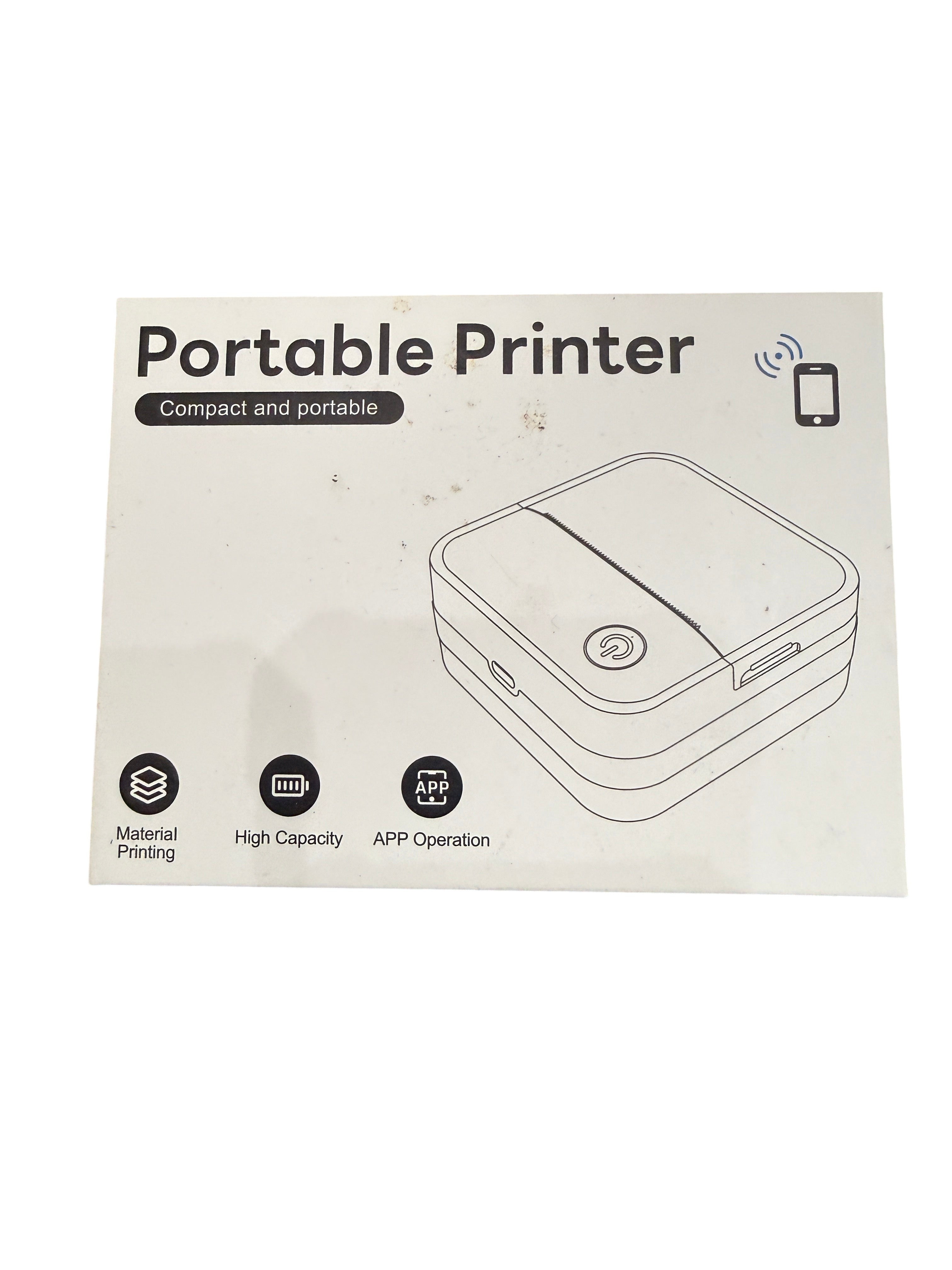 Portable Printer Bluetooth APP Sticker Thermal Compact