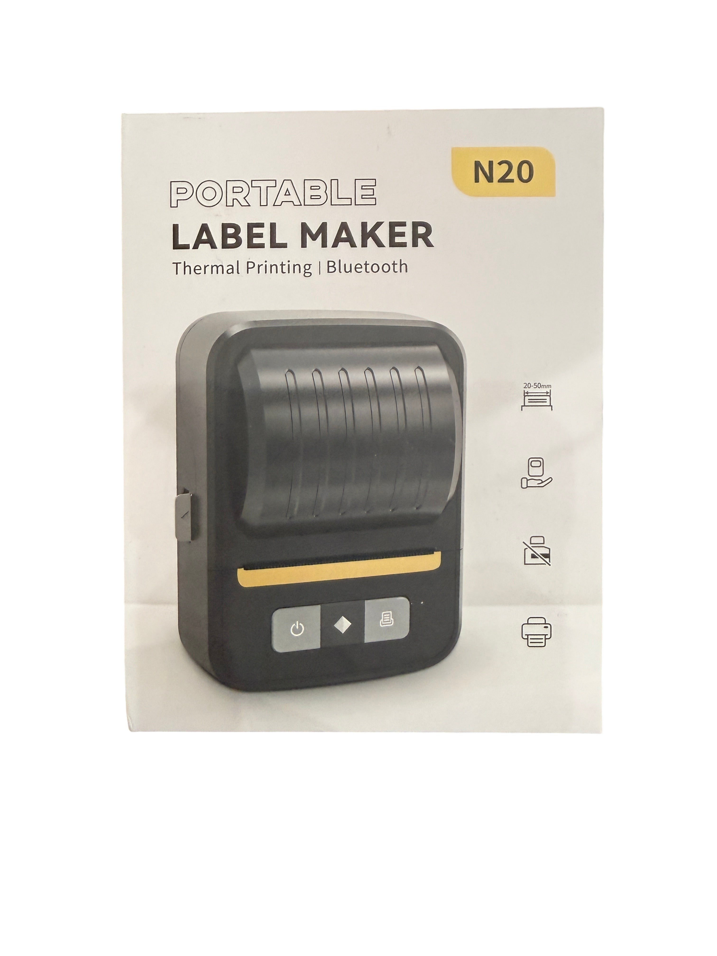N20 Portable Label Maker Thermal Bluetooth 20-50mm