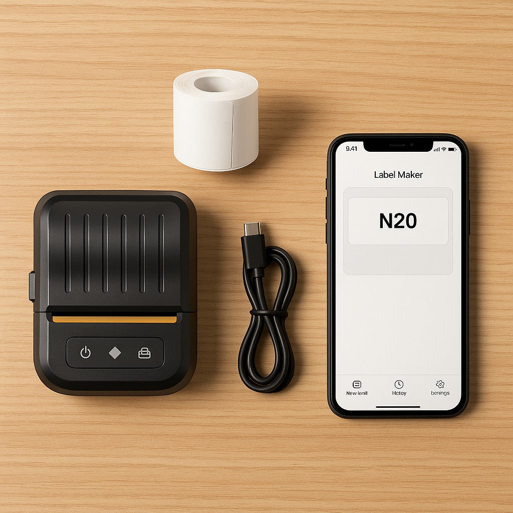N20 Portable Label Maker Thermal Bluetooth 20-50mm