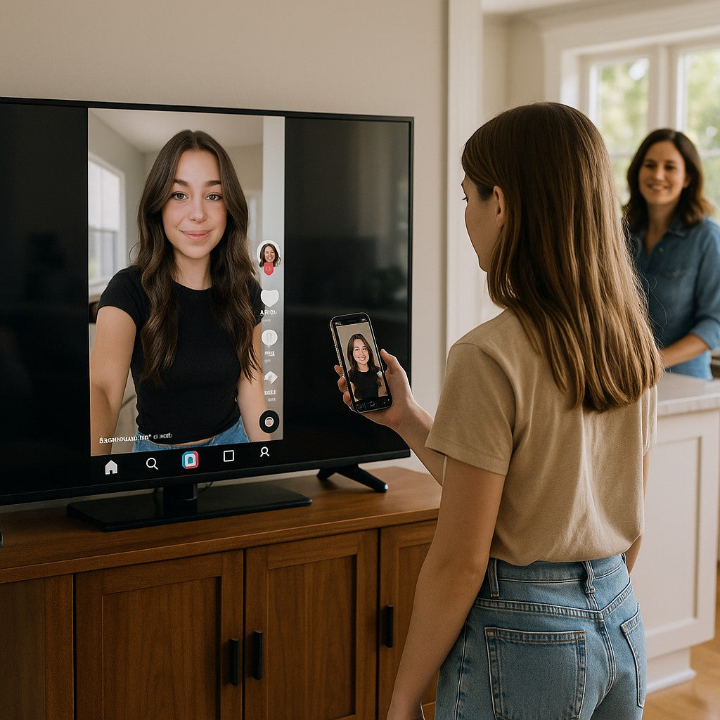 Full Screen HDTV Dongle Wireless Phone to TV Mirror 1080P