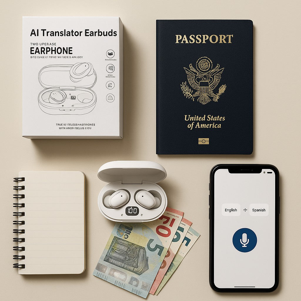 M57 AI Translator Wireless Earbuds — TWS Real-Time Voice