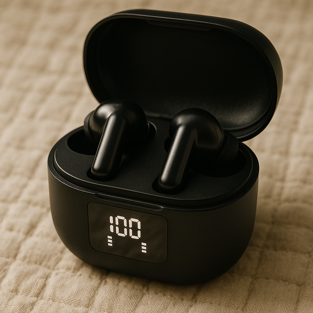 FOYCOY A8 True Wireless Earbuds AirPods-Style Digital Display Case
