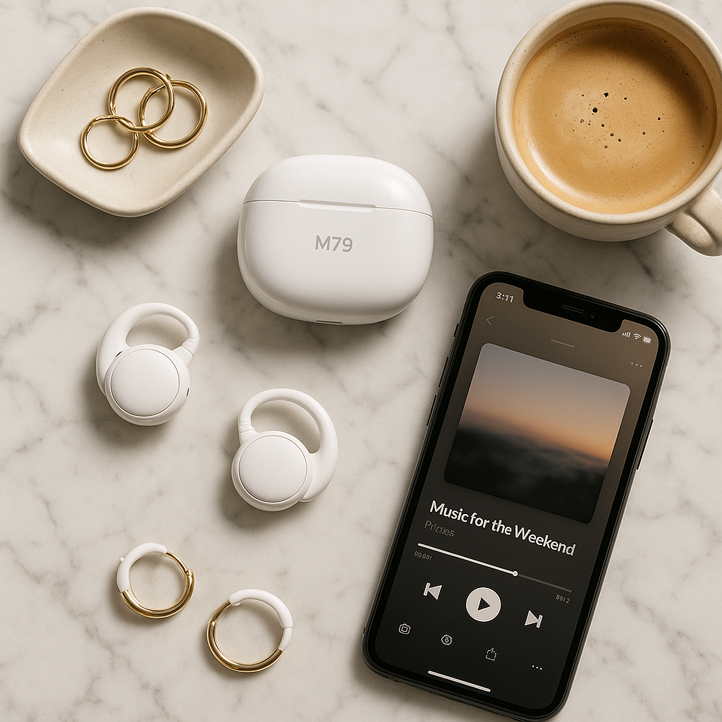 M79 Clip-On Earbuds Ear-Clip Open-Ear True Wireless Bluetooth
