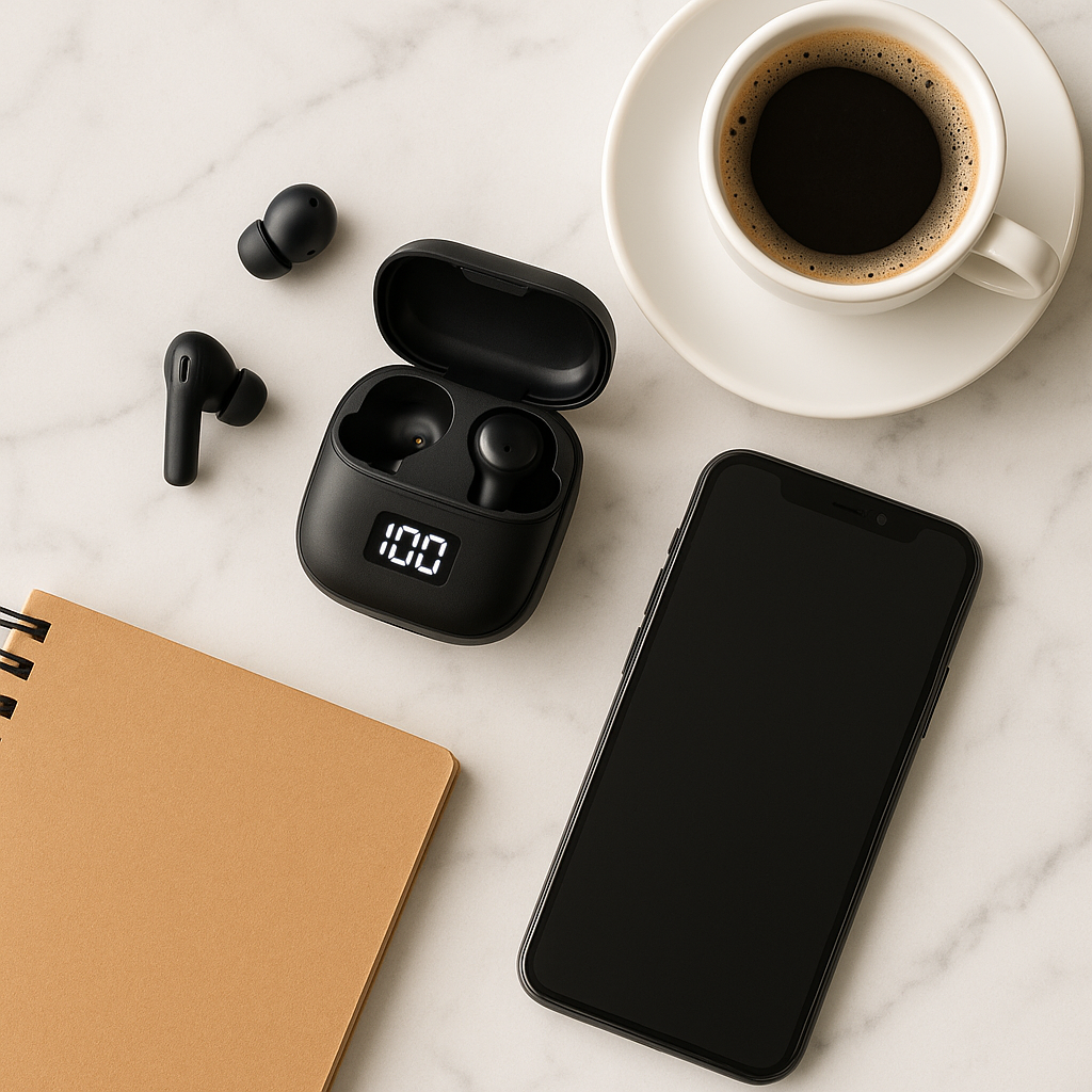 BOLOXA S10 True Wireless Earbuds AirPods-Style LED Display Case