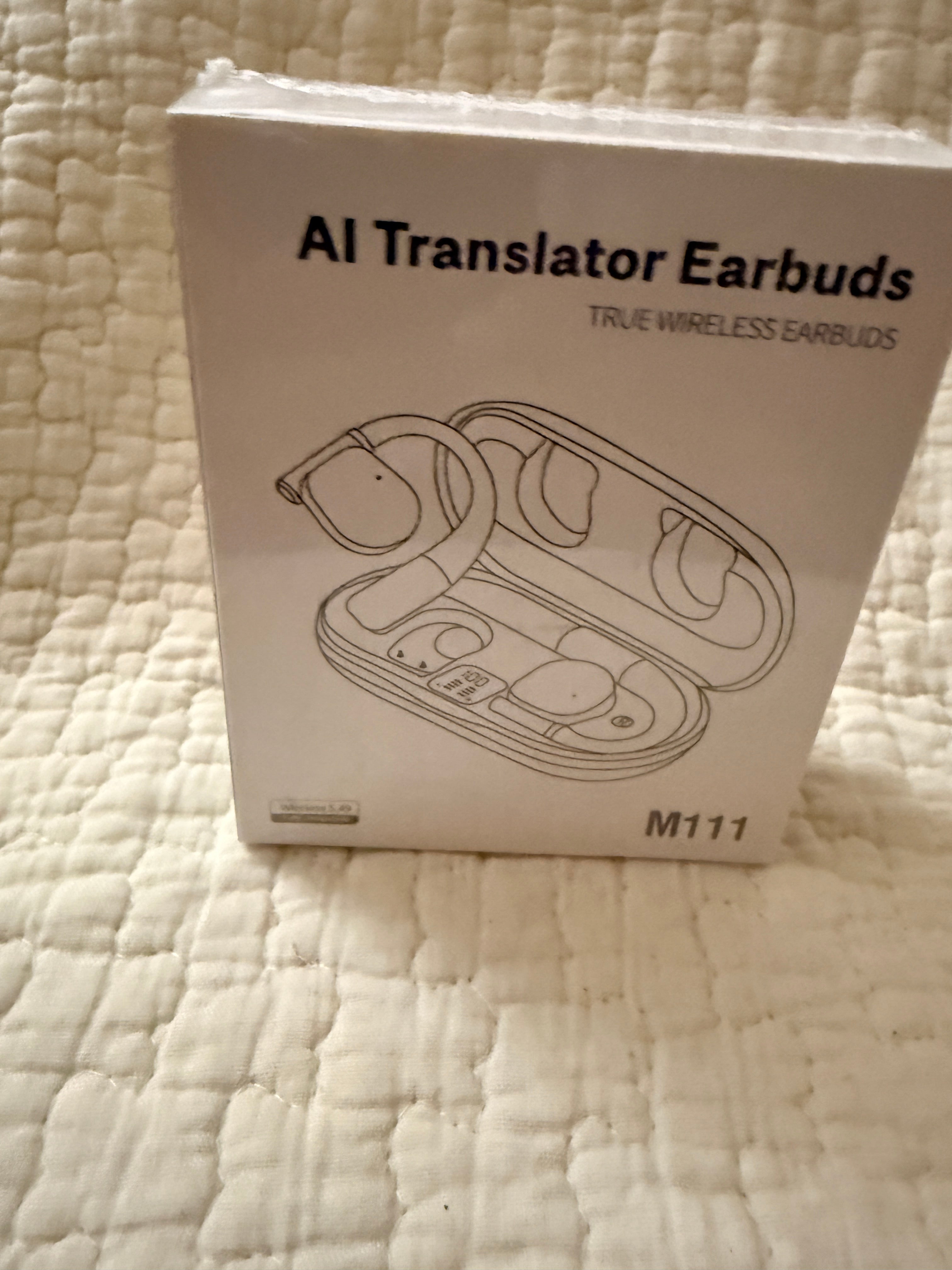 M111 AI Translator Earbuds Real-Time Multi-Language Bluetooth