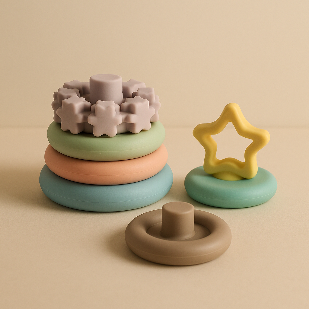 Toddler Soft Building Blocks Fun Stacking Pastel Shape Set Sensory Baby Toy