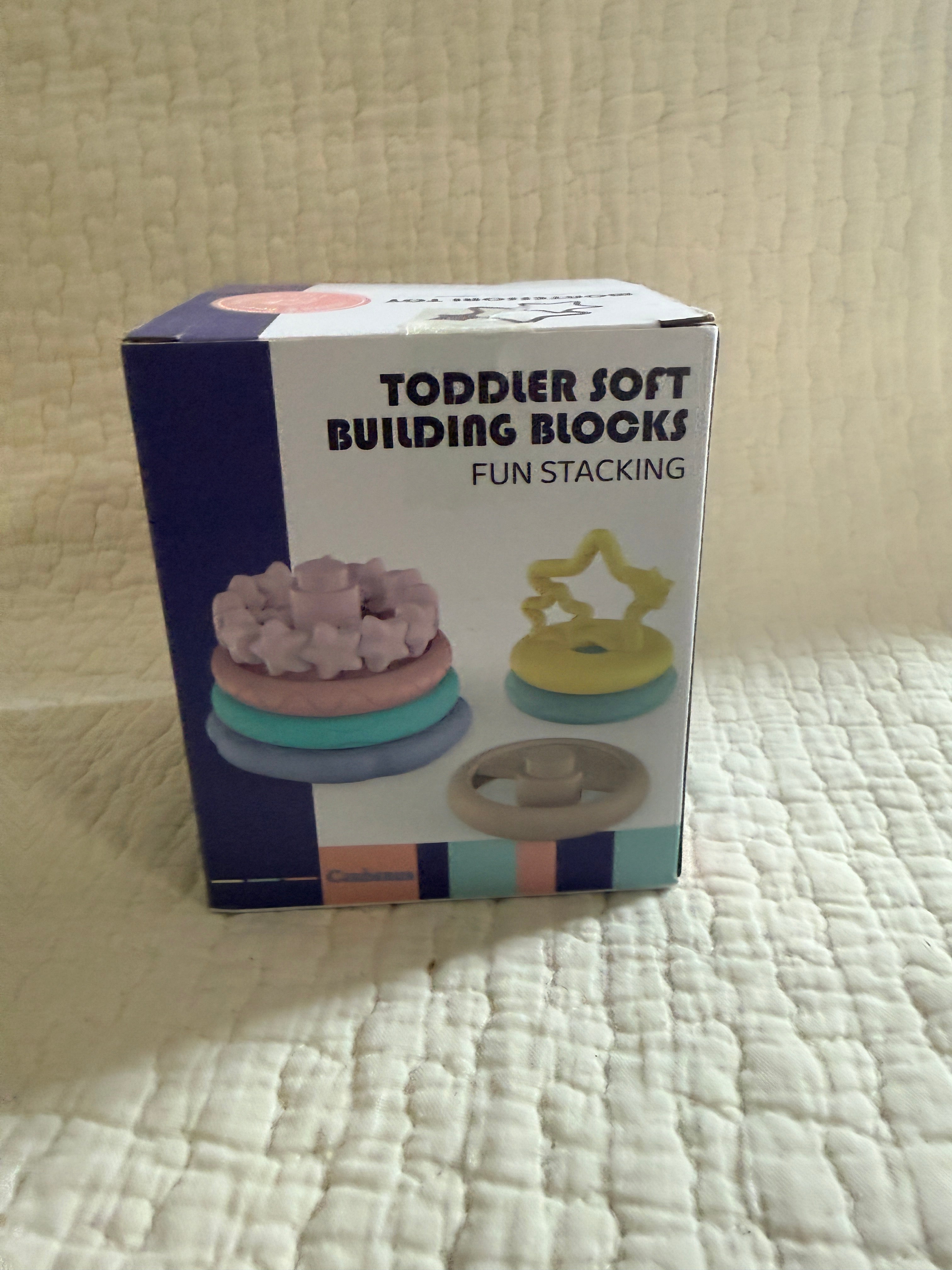 Toddler Soft Building Blocks Fun Stacking Pastel Shape Set Sensory Baby Toy