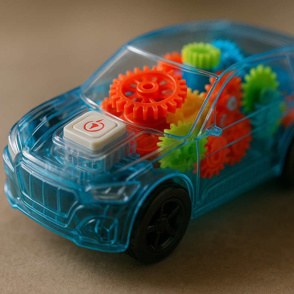 Concept Racing Educational Transparent Gear Car Kids STEM Light-Up Toy 3+