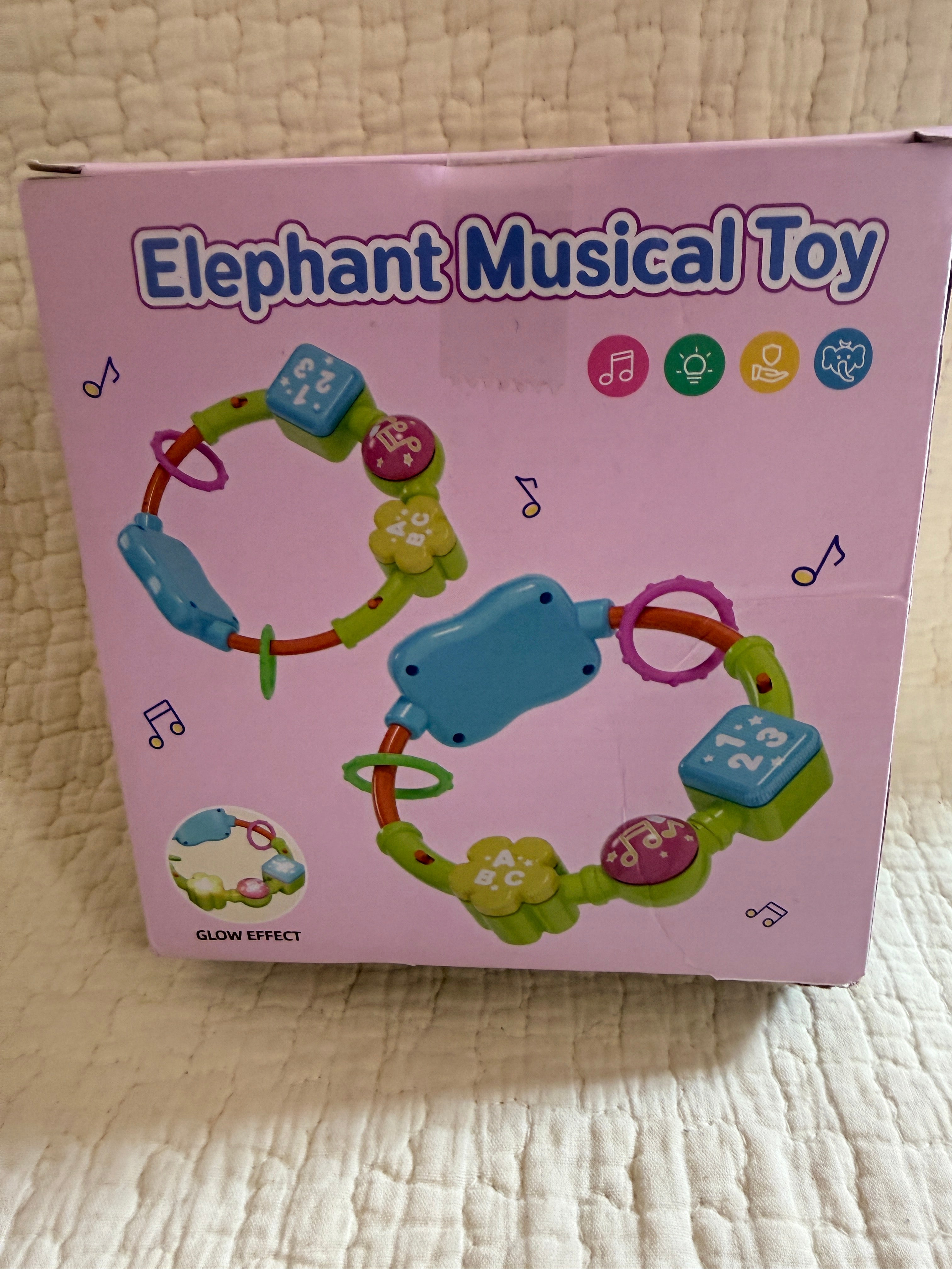 Elephant Musical Baby Toy Glow Rattle with Lights and Sounds 0M+