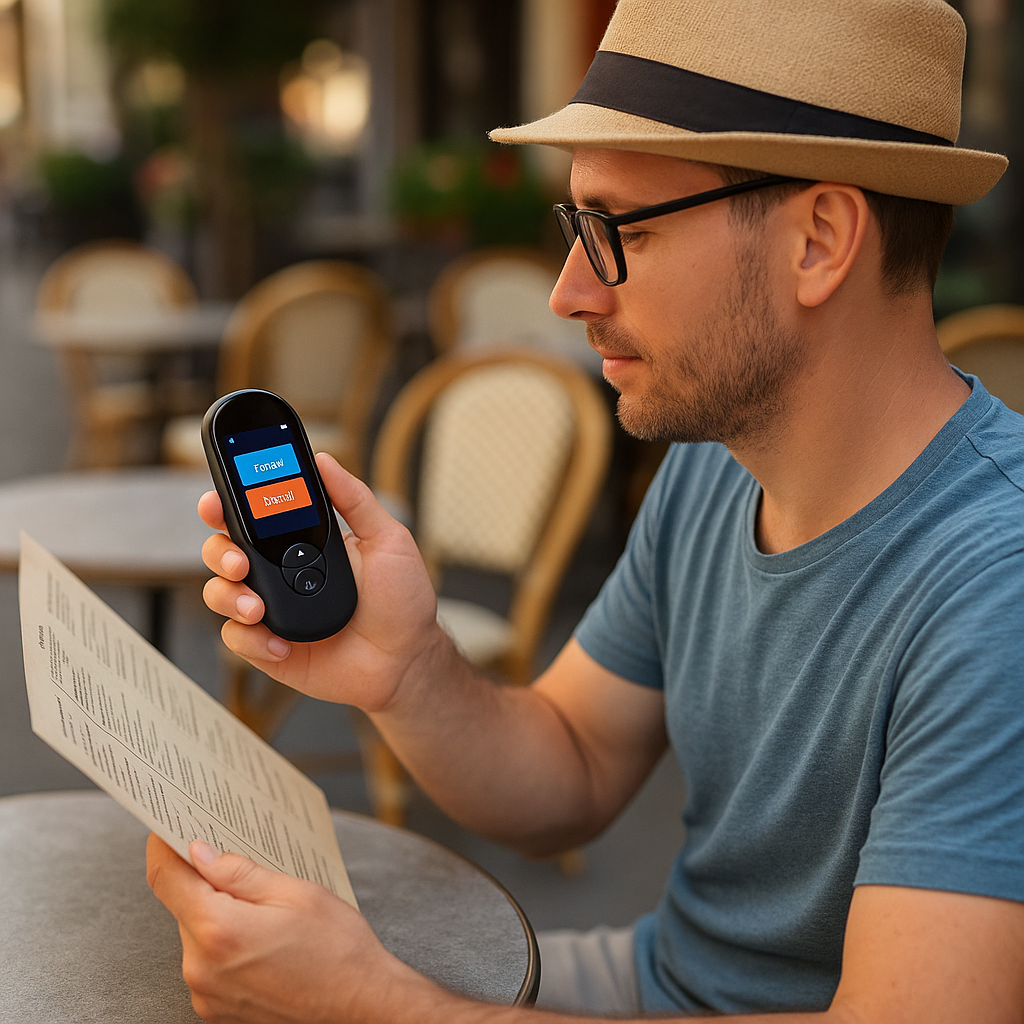 Vasco Translator M4 translating a menu