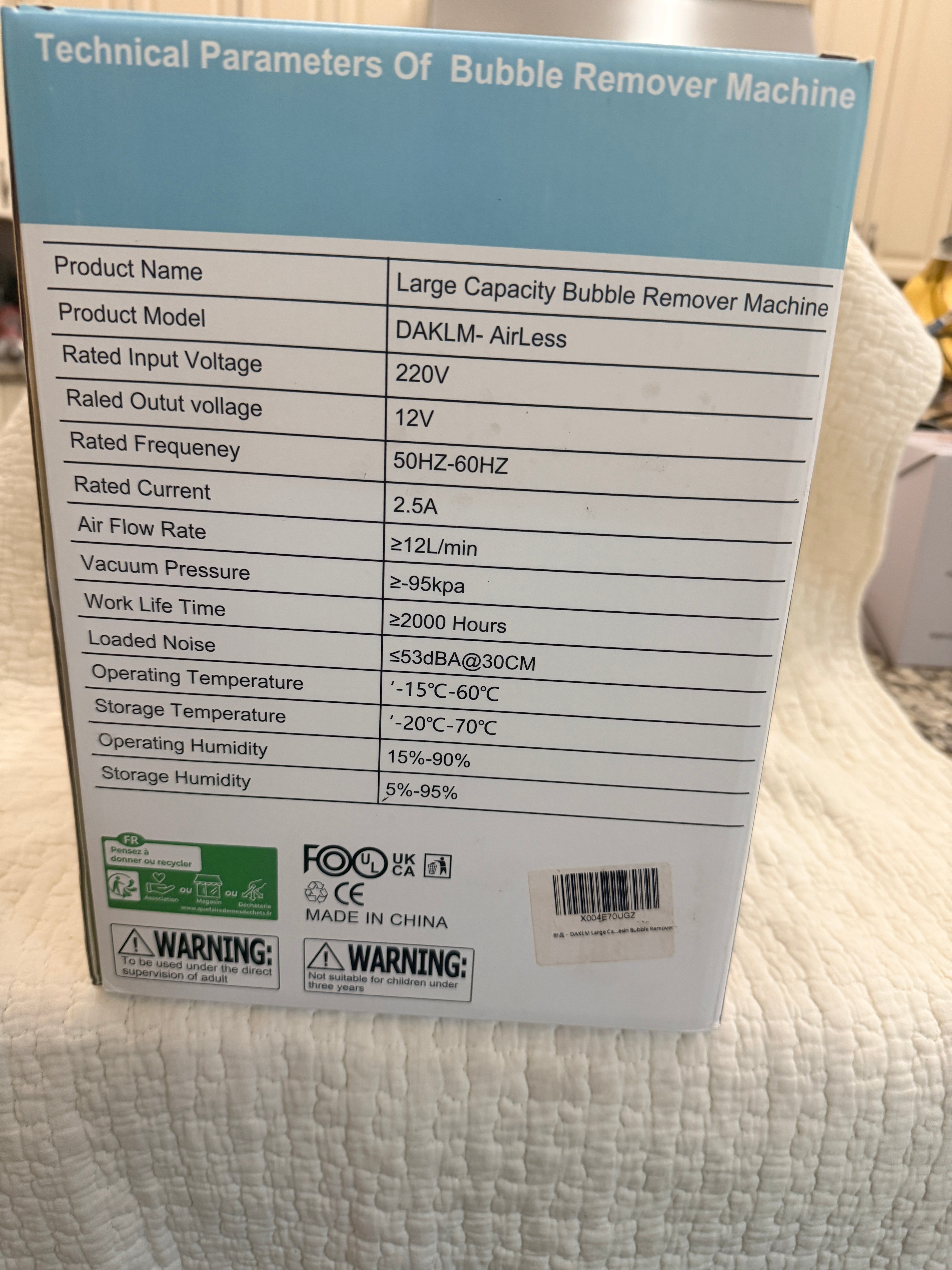 DAKLM Airless Bubble Remover Machine