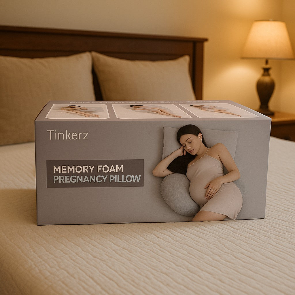 Tinkerz Memory Foam Pregnancy Pillow Maternity Body Support