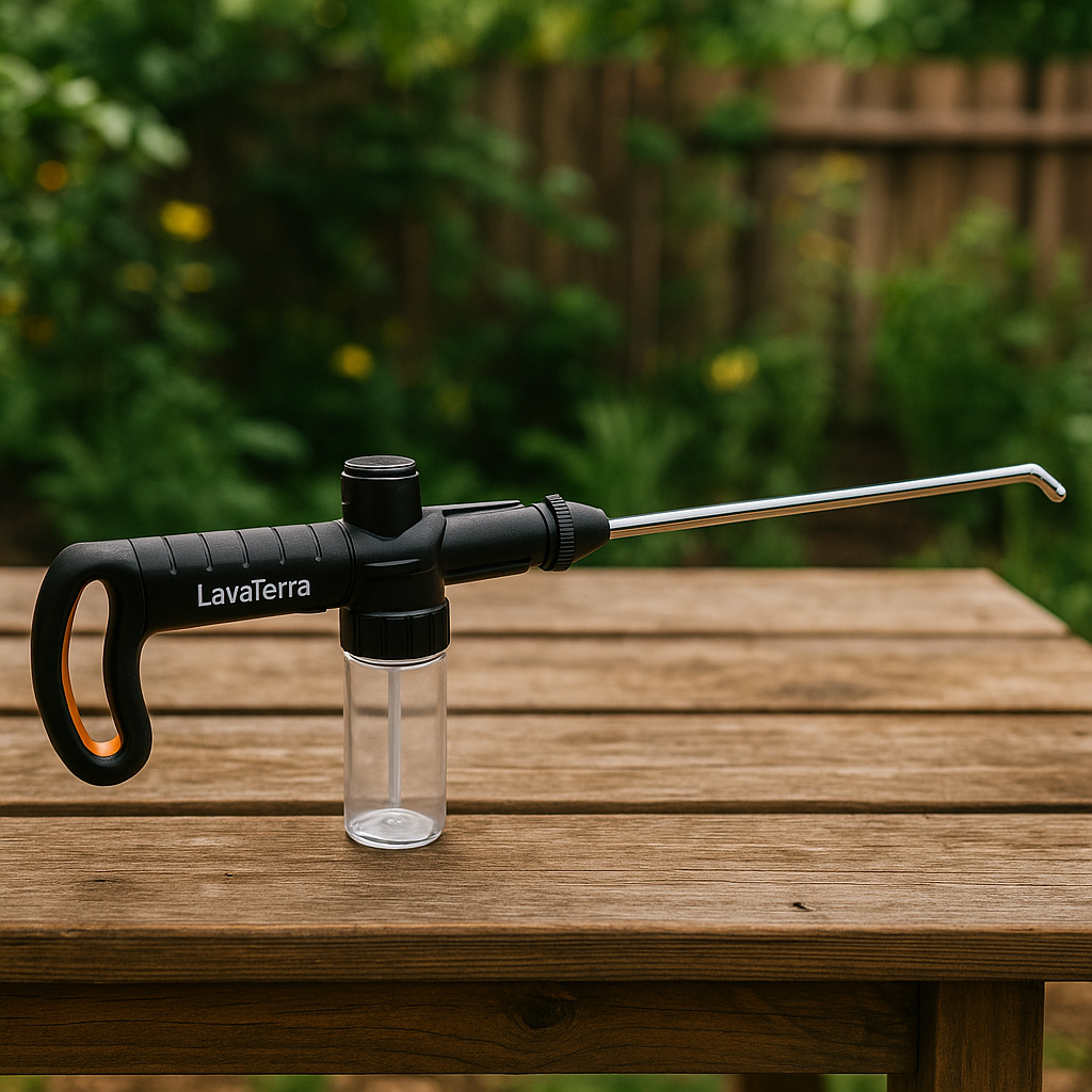LavaTerra Powder Duster Retractable Garden Pest Applicator