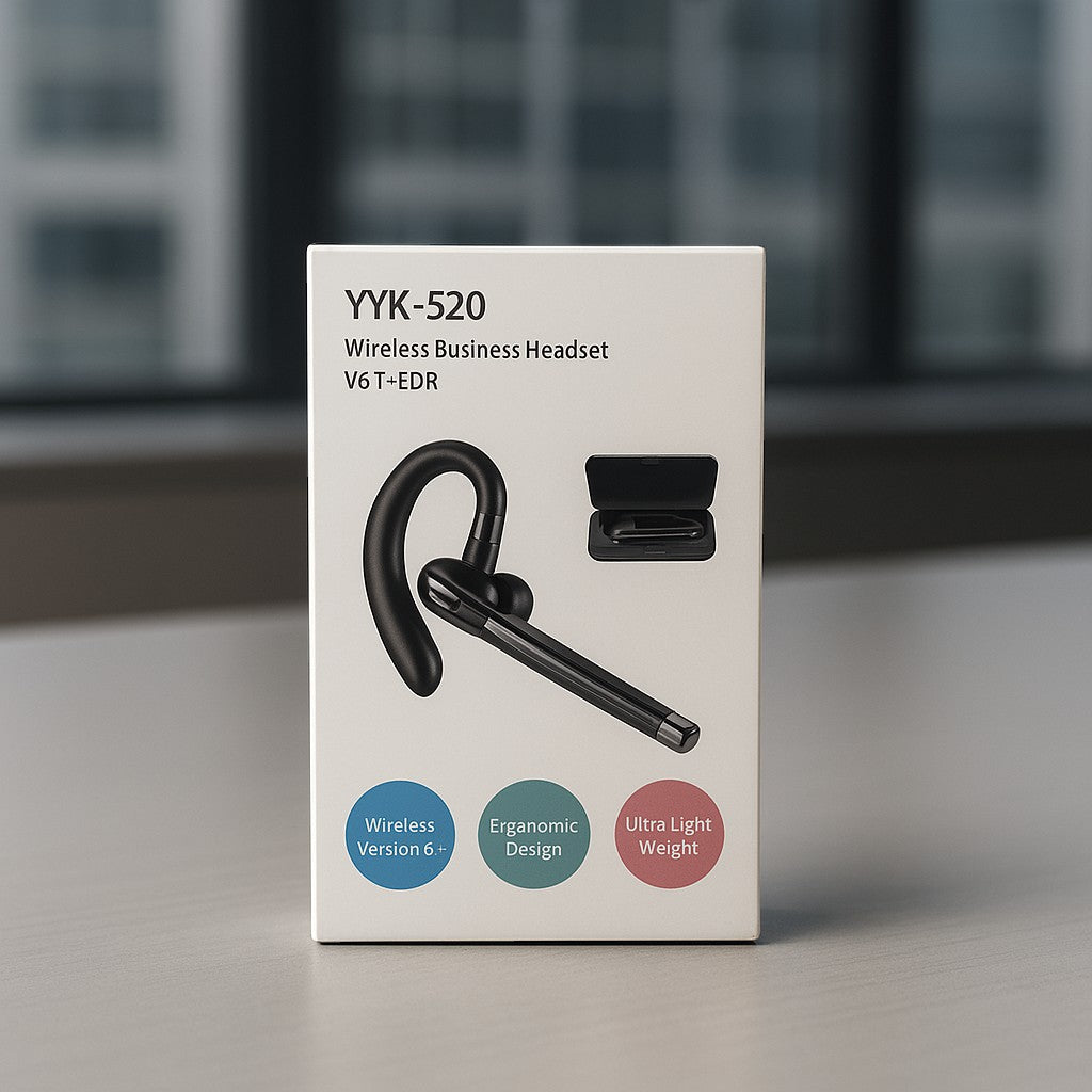 YYK-520 Wireless Business Headset V6.1 Earpiece Hands-Free