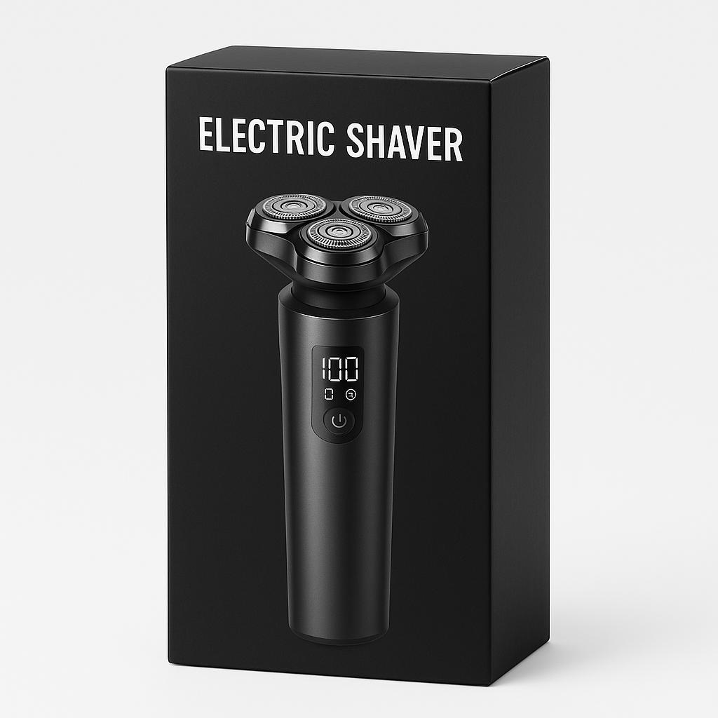 Electric Shaver Men Rotary Cordless LED Display Waterproof