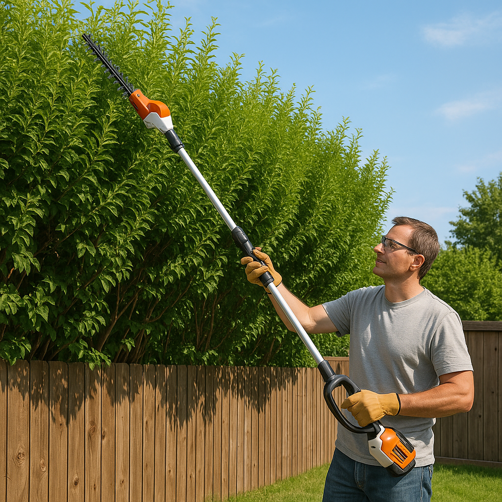 Cordless Pole Hedge Trimmer 3.3M Extendable Long Reach