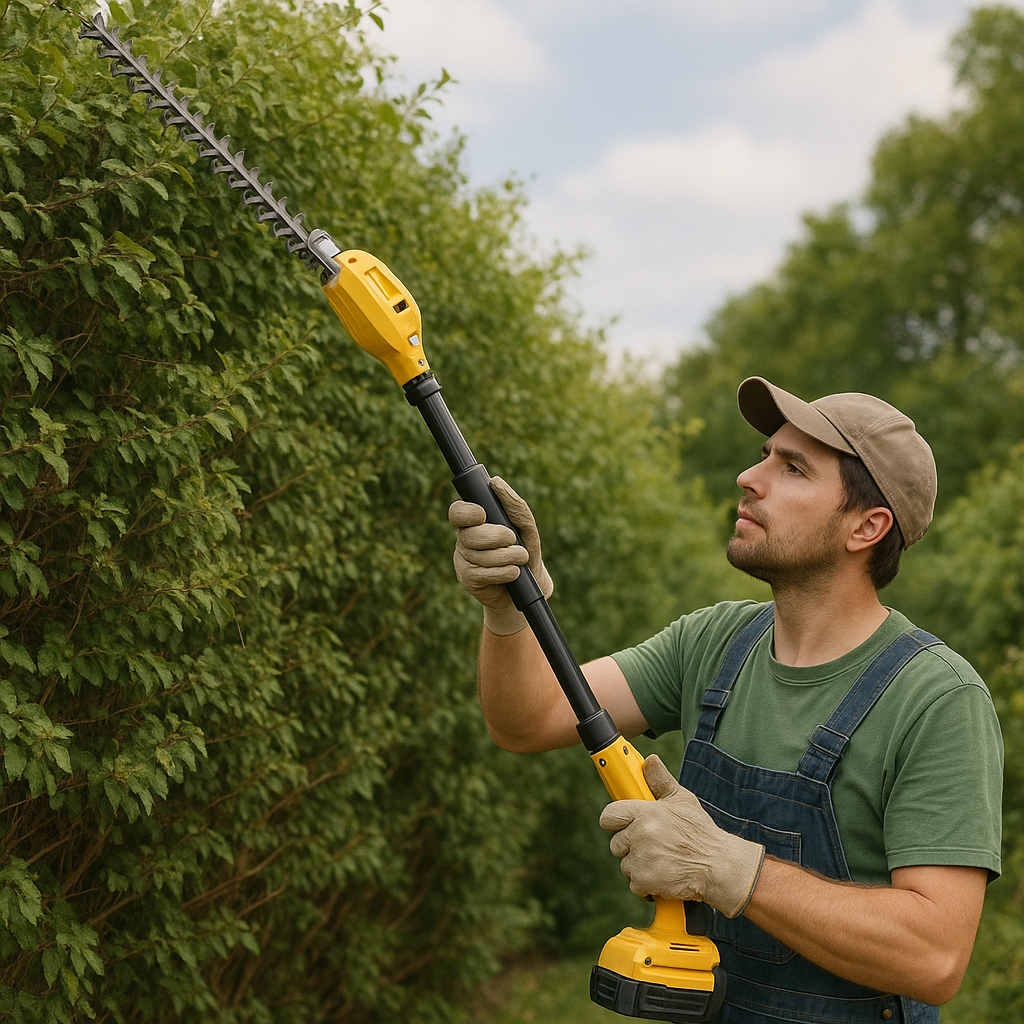 Cordless Pole Hedge Trimmer 3.3M Extendable Long Reach