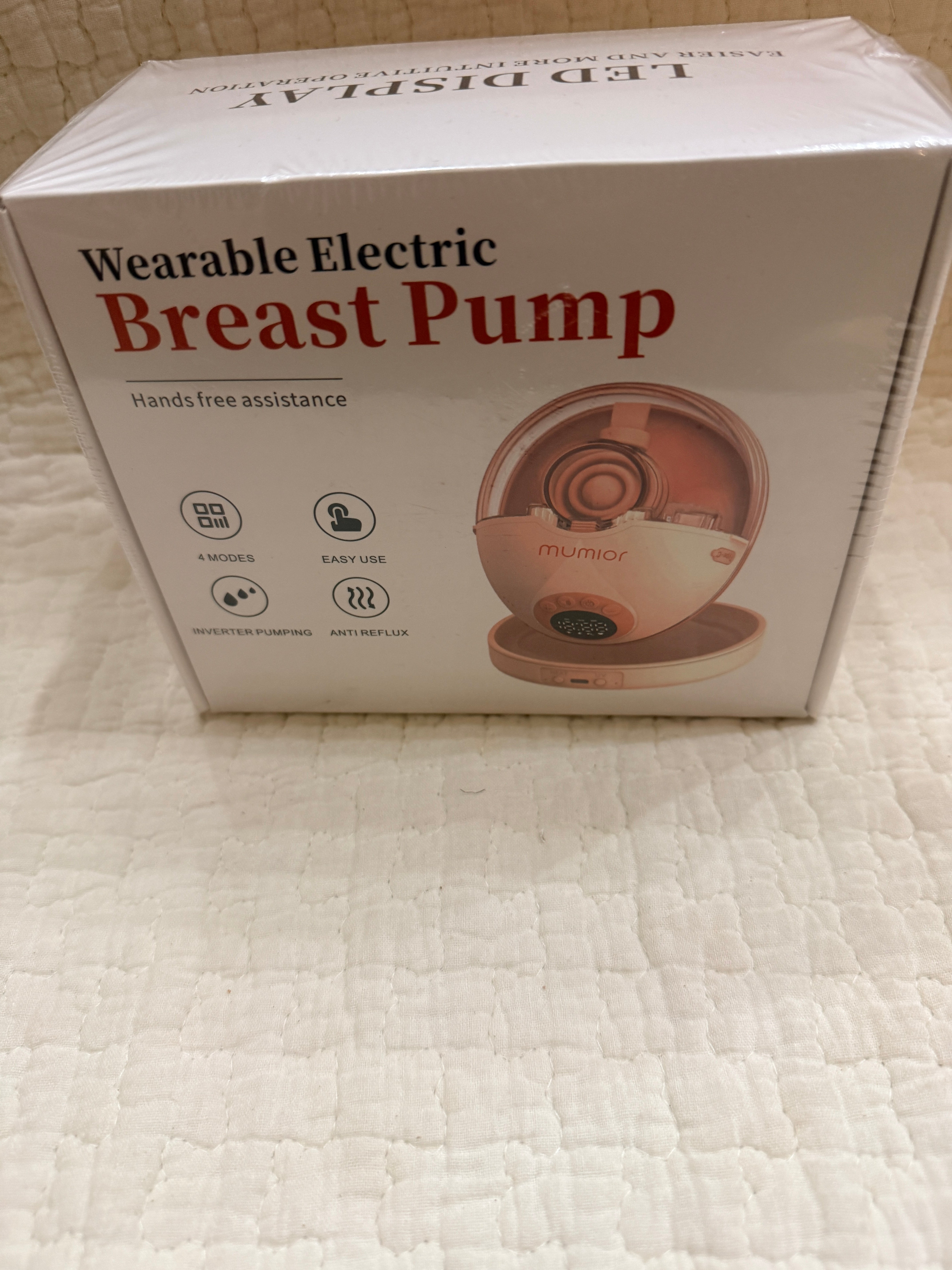 mumior Wearable Electric Breast Pump Hands-Free 4 Modes