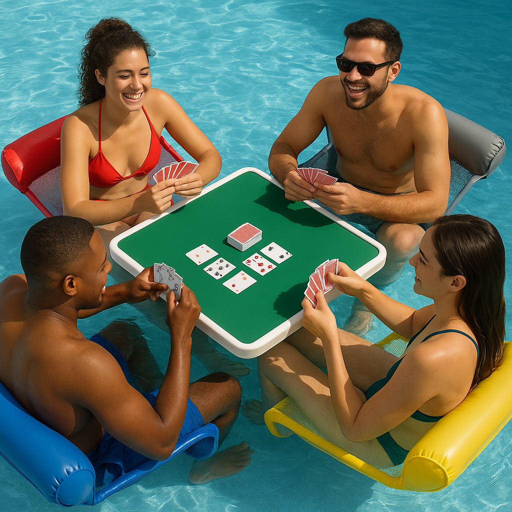 Jasonwell Pool Float Hammock with Floating Game Table