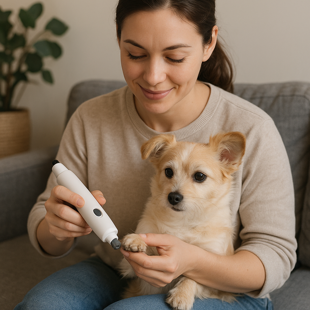 Pet Nail Grinder Cordless Quiet Rechargeable LCD