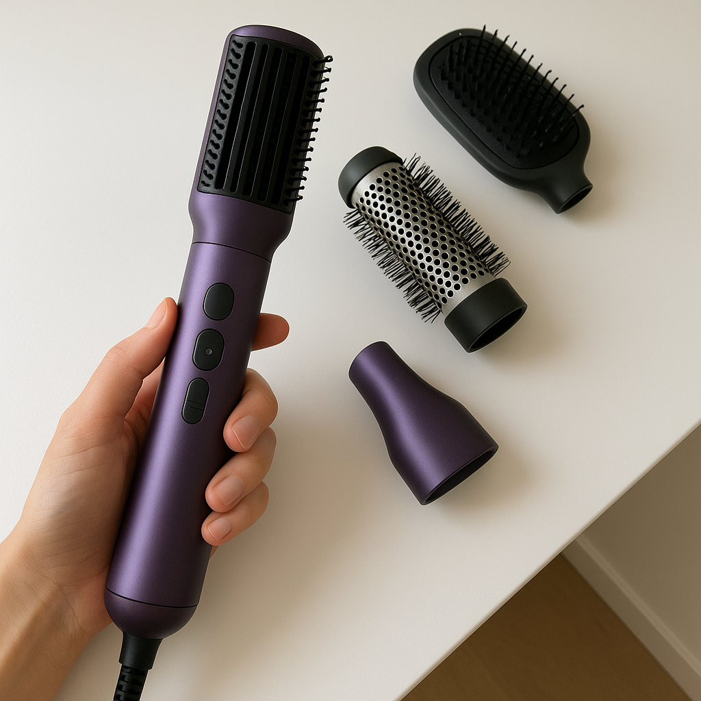 GLS 3-in-1 Cordless Curling & Straightening Brush Set