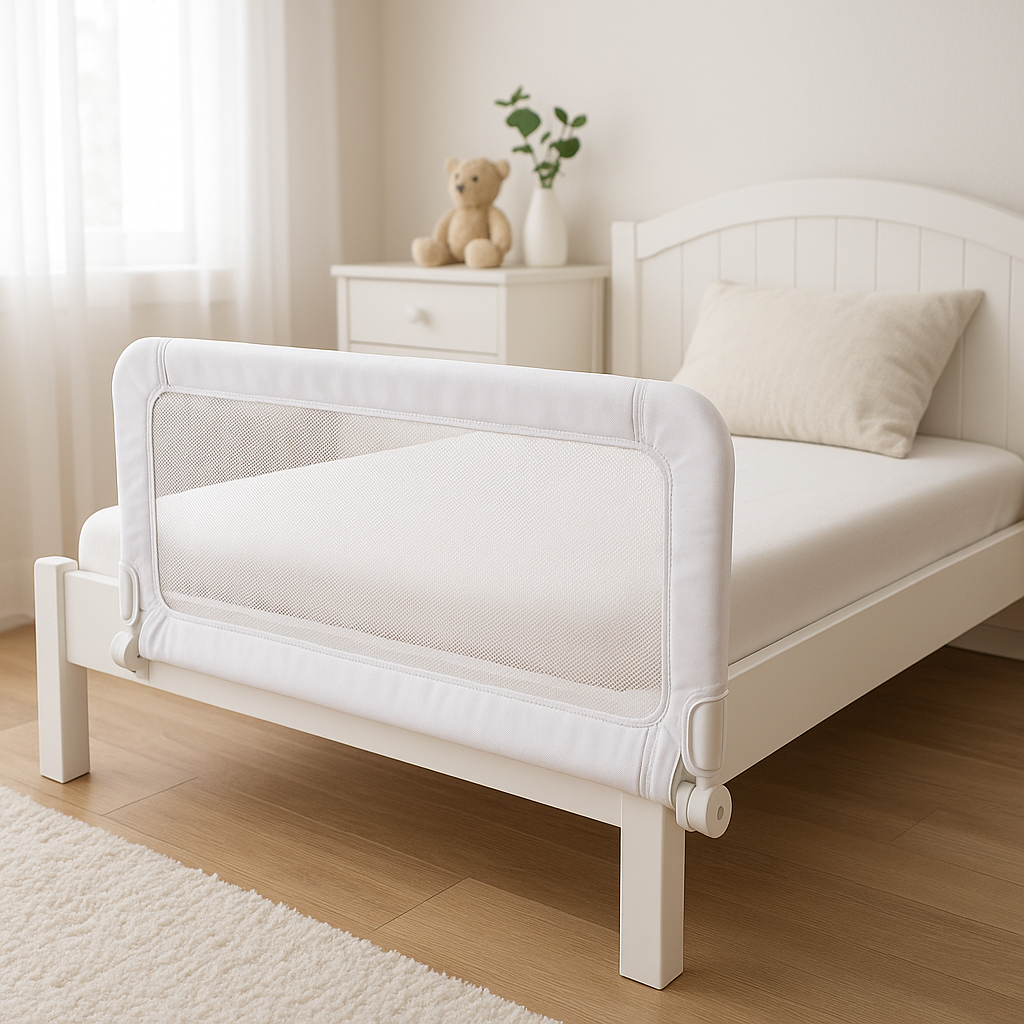 Nbhoohoo Baby Bed Rail Guard 71in Foldable White