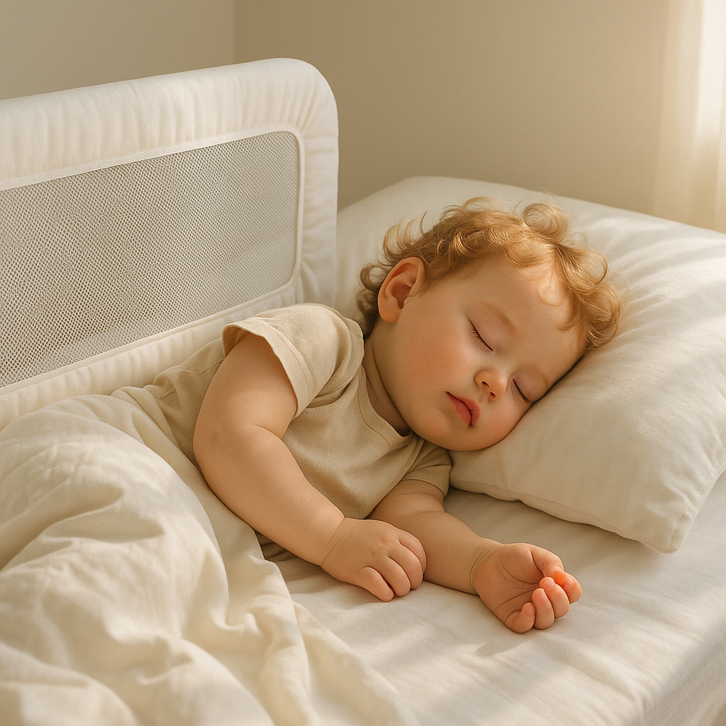 Nbhoohoo Baby Bed Rail Guard 71in Foldable White