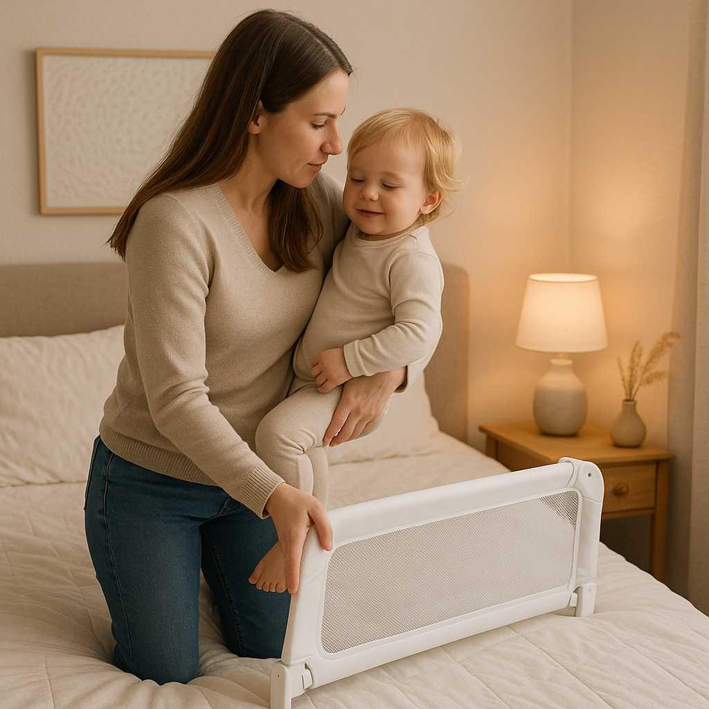 Nbhoohoo Baby Bed Rail Guard 71in Foldable White