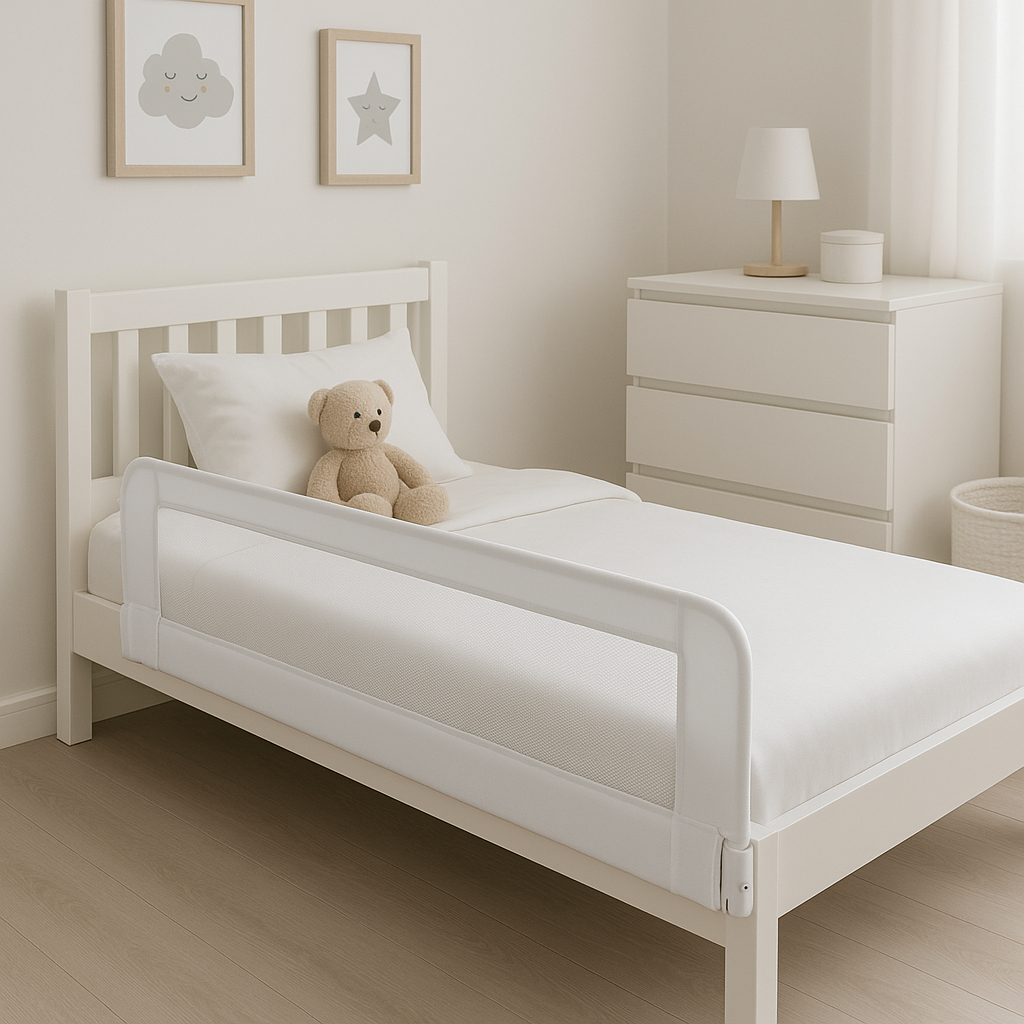 Nbhoohoo Baby Bed Rail Guard 71in Foldable White