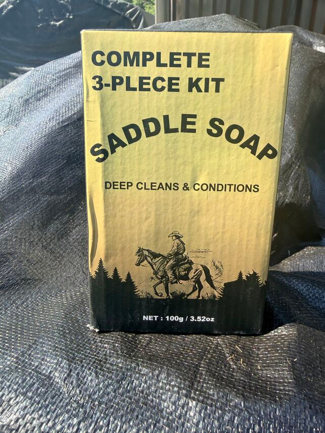 Saddle Soap Leather Care 3-Piece Kit Clean & Condition
