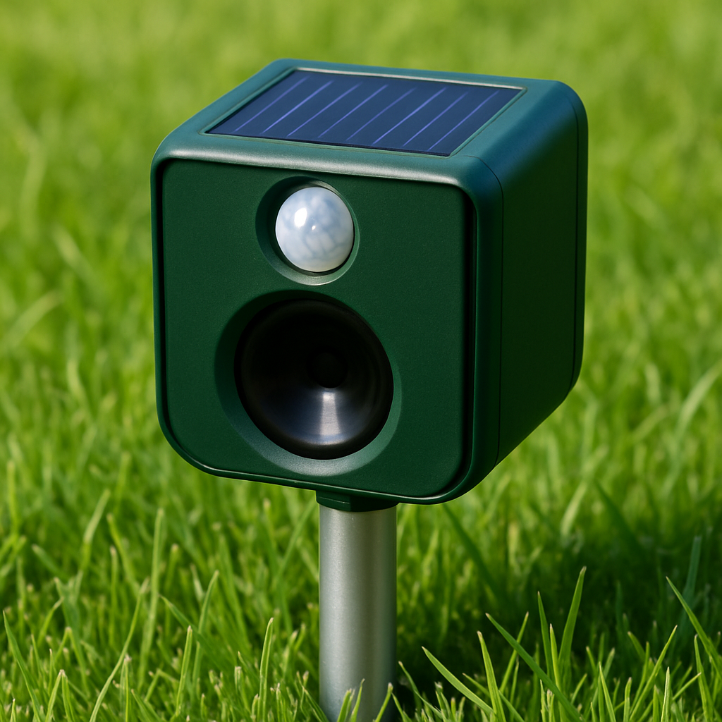 Solar Ultrasonic Animal Repeller Outdoor Yard Deterrent