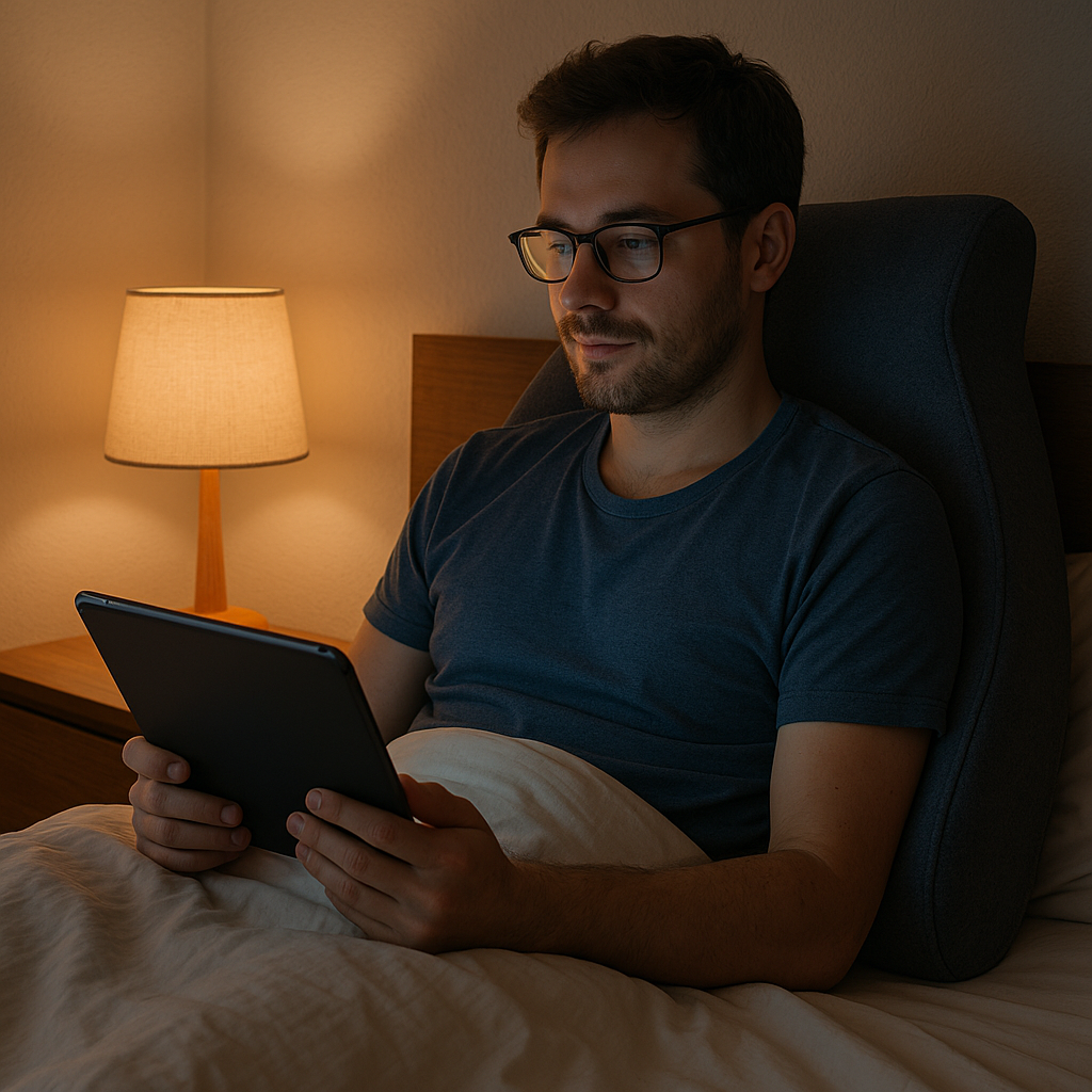 LUKMOT Memory Foam Reading Pillow Back Support