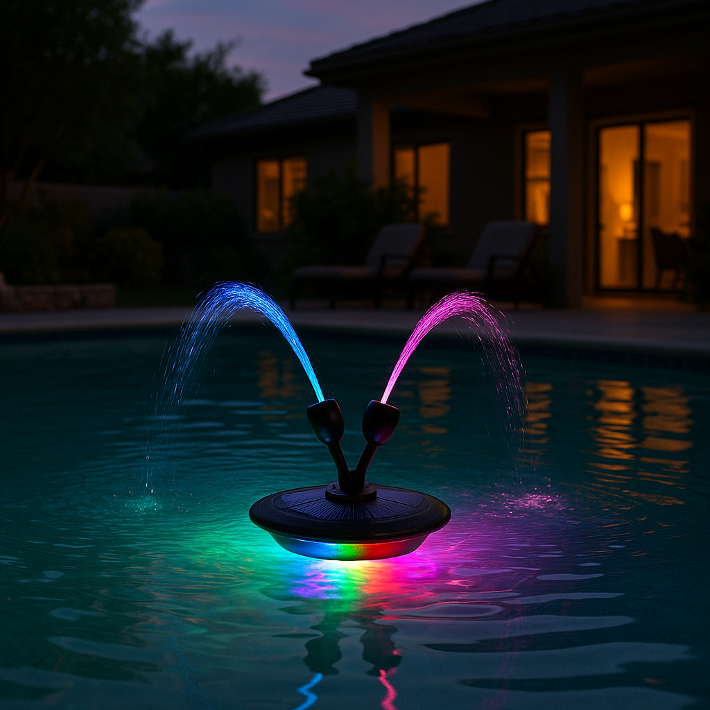 Solar Pool Fountain Light RGB 10-Color with Remote